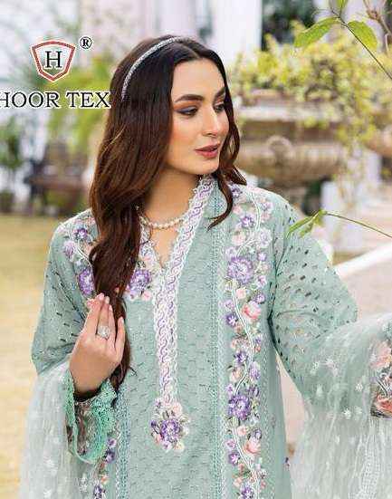 Hoor Tex H 181 Fox Georgette Dress Material Wholesale Online Mumbai