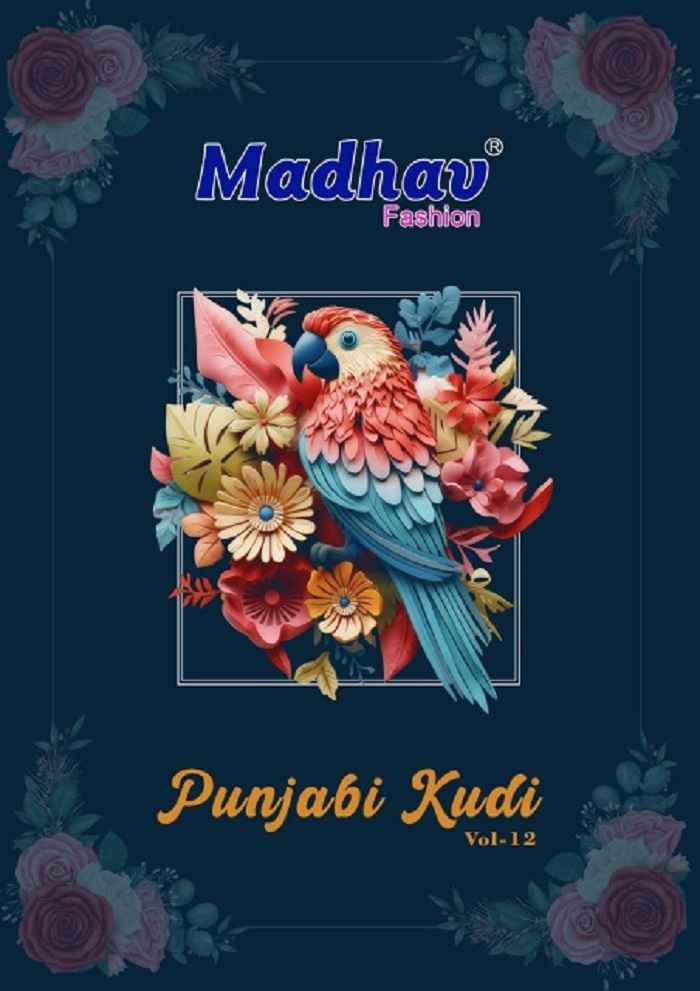 Madhav Fashion Punjabi Kudi Vol 12 Cotton Dress Material 10 pcs Catalogue