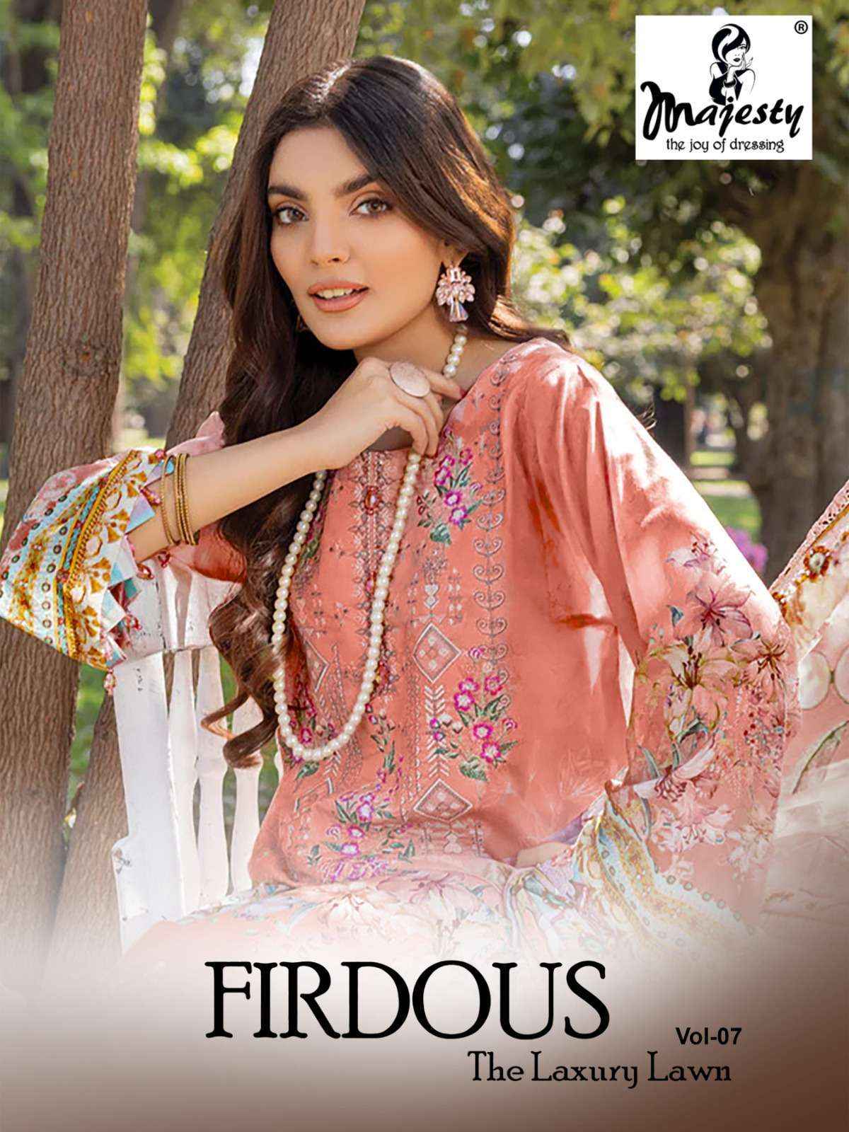 Majesty Firdous Vol 7 Cotton Dress Material 8 pcs Catalogue