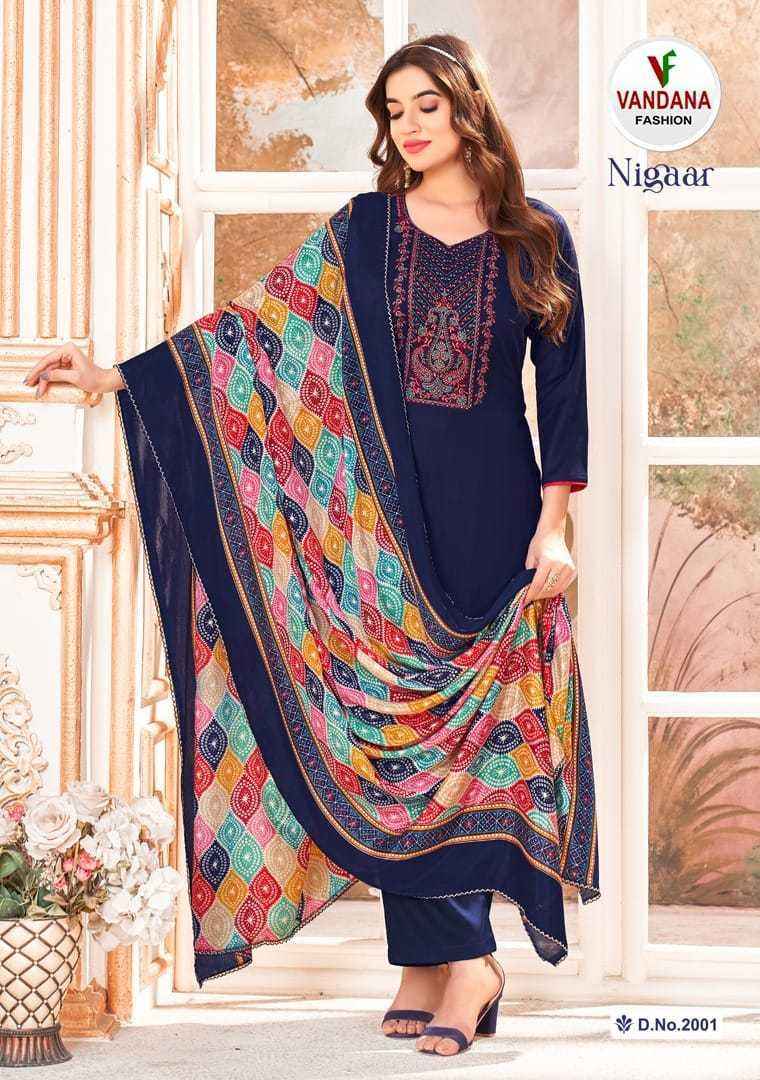 Vandana Fashion Nigaar Reyon Dress Material 8 pcs Catalogue