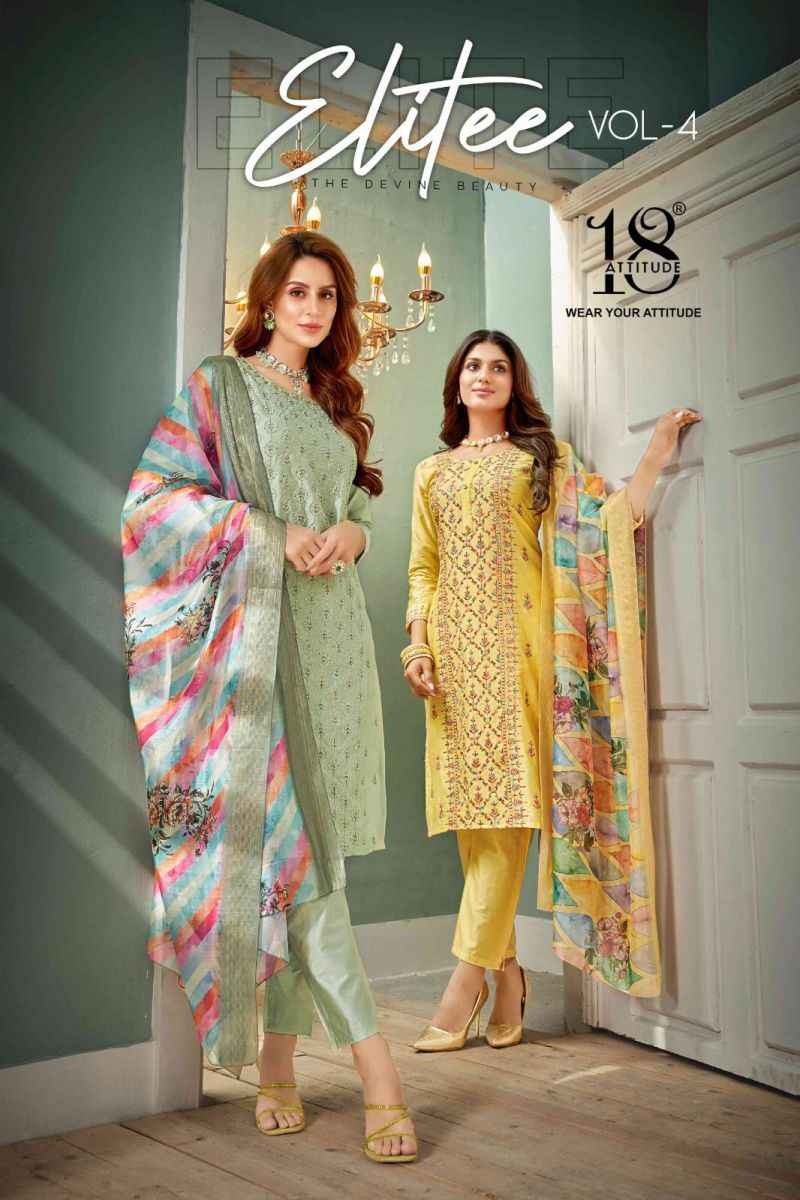 18 ATTITUDE Elitee Vol 4 Viscose Kurti Combo 5 pcs Catalogue