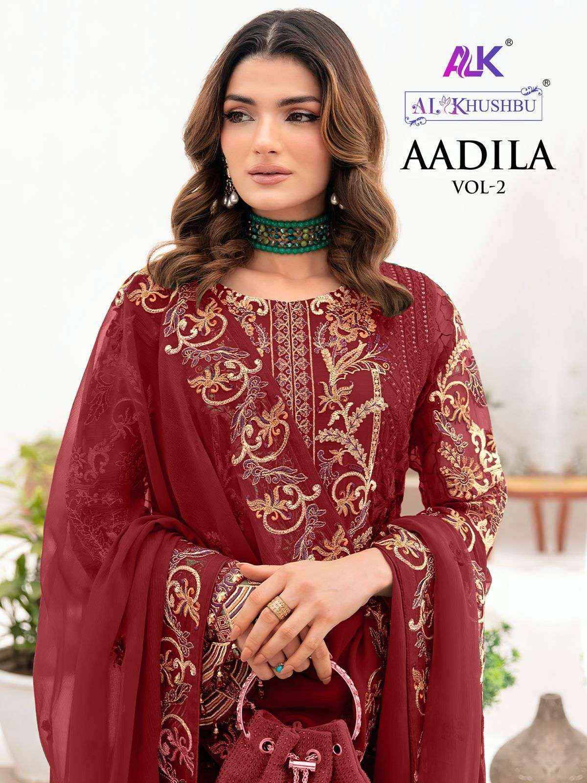AL Khushbu Aadila Vol 2 Georgette Dress Material 4 pcs Catalogue