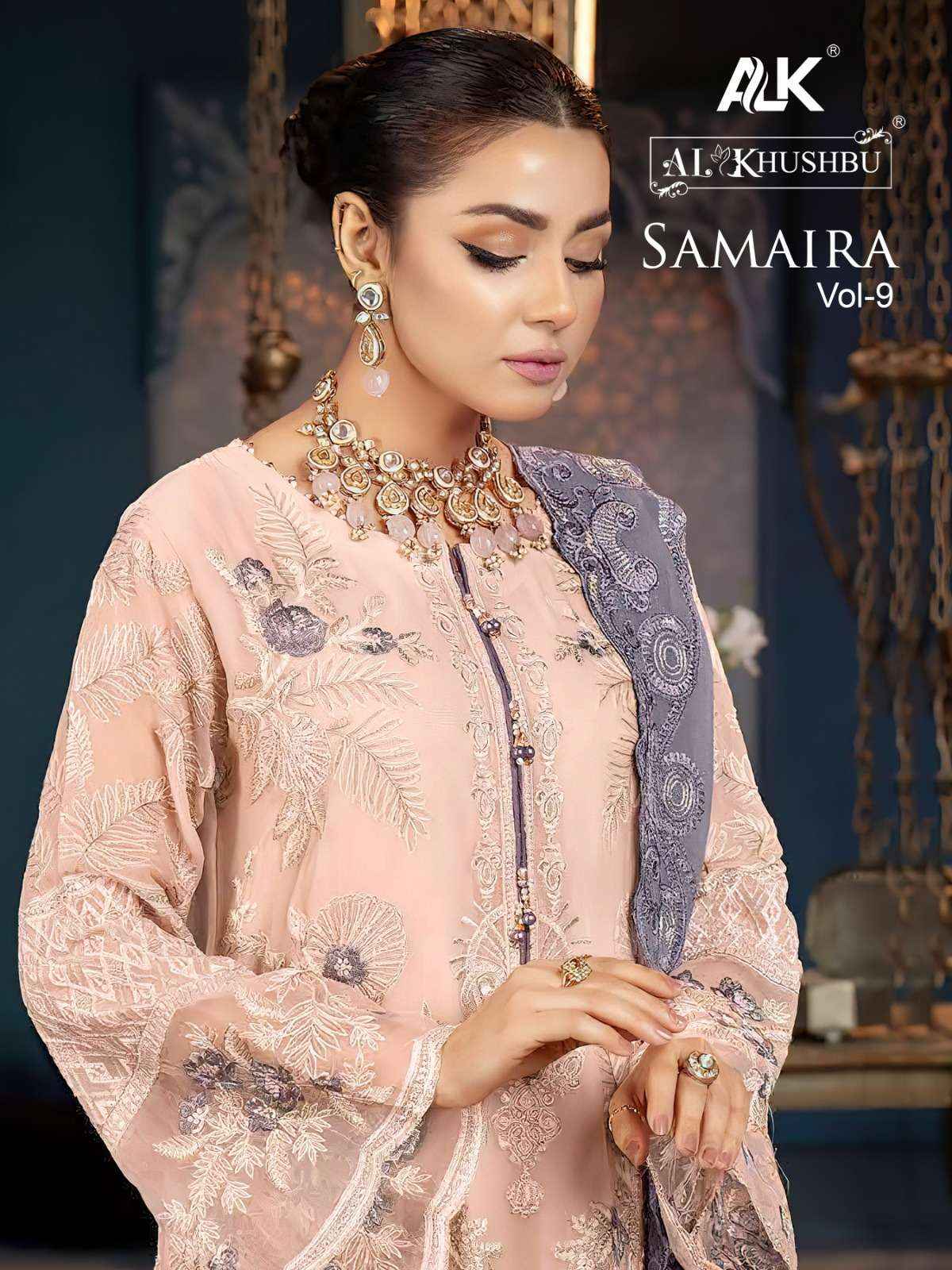 Al Khushbu Samaira Vol 9 Georgette Dress Material 3 pcs Catalogue