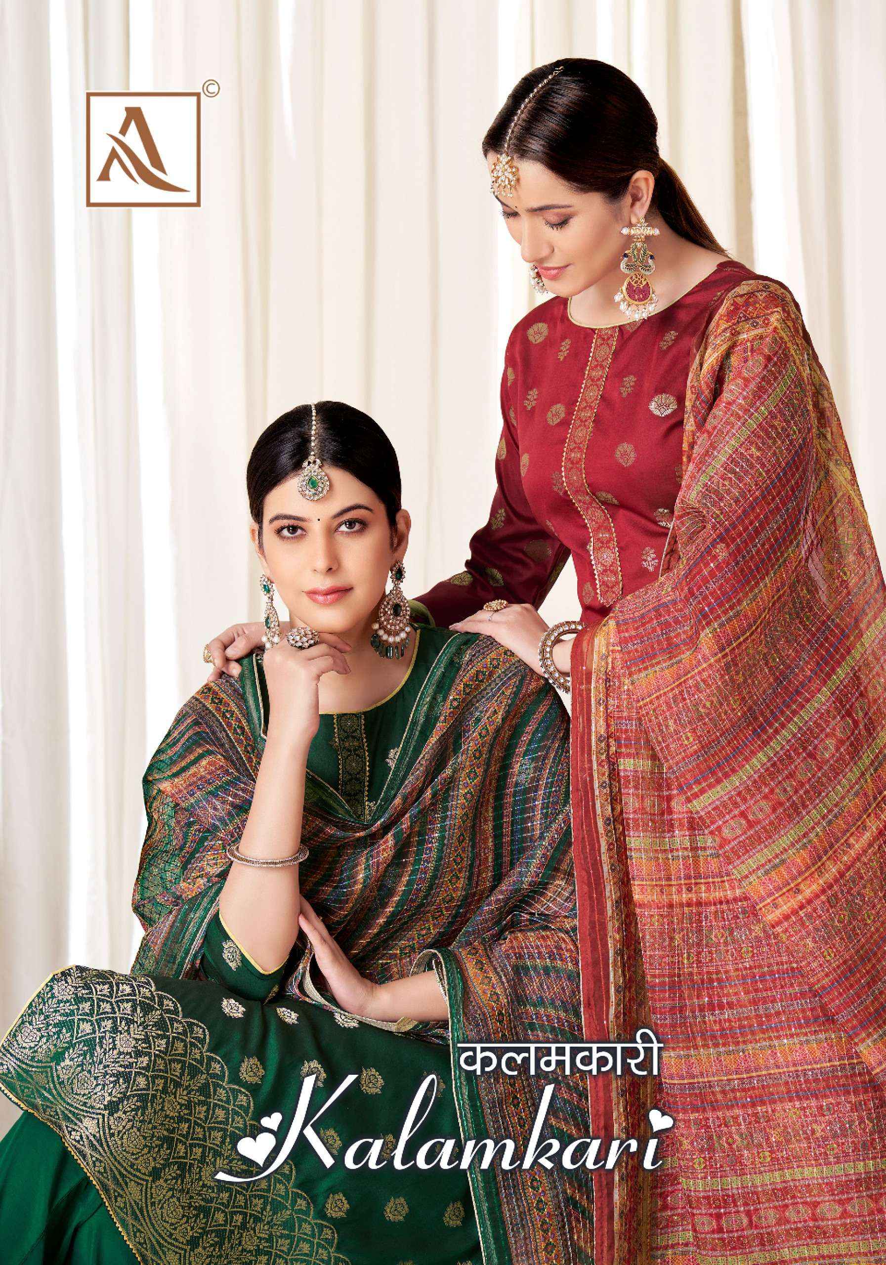 kalamkari cotton dress material Alok Kalamkari Jacquard Dress Material Online Wholesale Suits