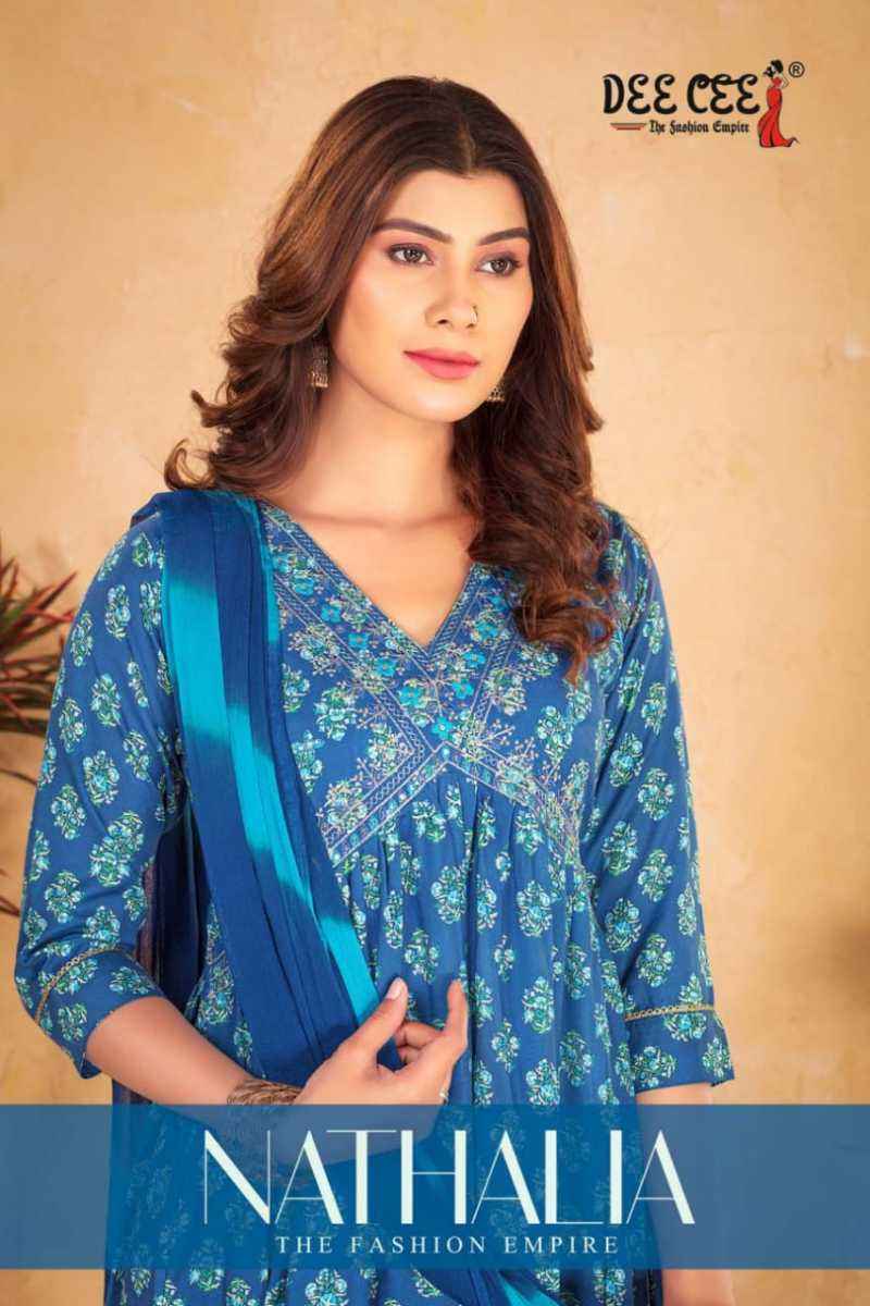 Dee Cee Nathalia Heavy Chanderi Kurti Combo 6 pcs Catalogue