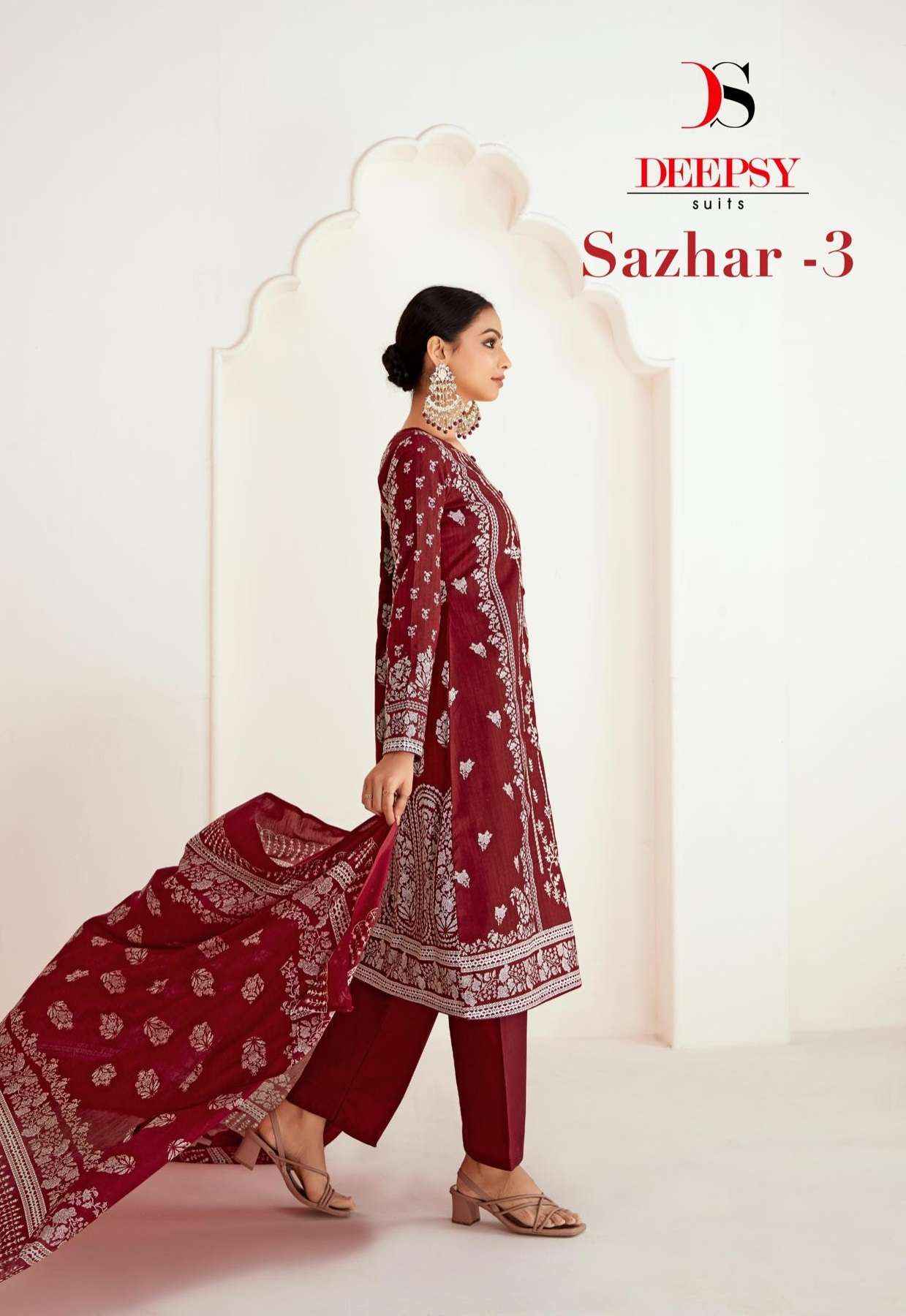 Deepsy Shazar Vol 3 Cotton Dress 6 pcs Catalogue