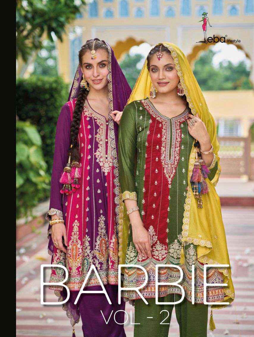 Eba Lifestyle Barbie Vol 2 Readymade Silk Dress 2 pcs Catalogue