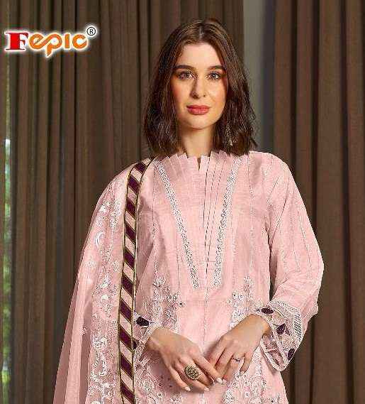 Fepic Crafted Needle CN 849 Readymade Organza Dress Online