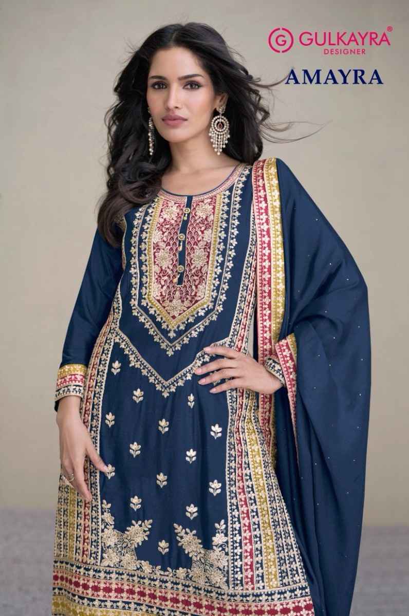 Gulkayra Amayra Real Chinon Readymade Suit (3 Pc Catalouge)