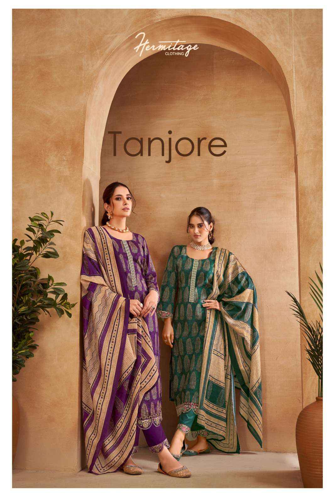 Hermitage Tanjore Cotton Dress Material 6 pcs Catalogue