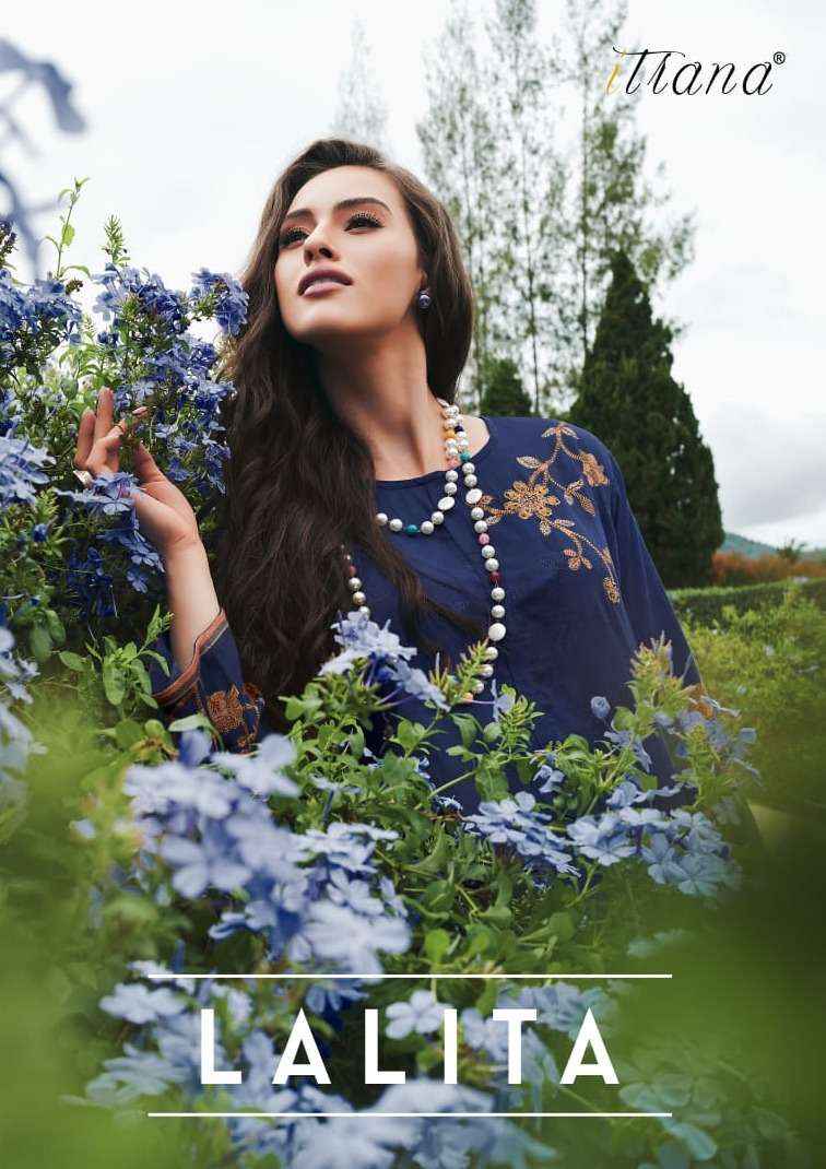 Itrana Lalita Cotton Satin Dress Material 8 pcs Catalogue