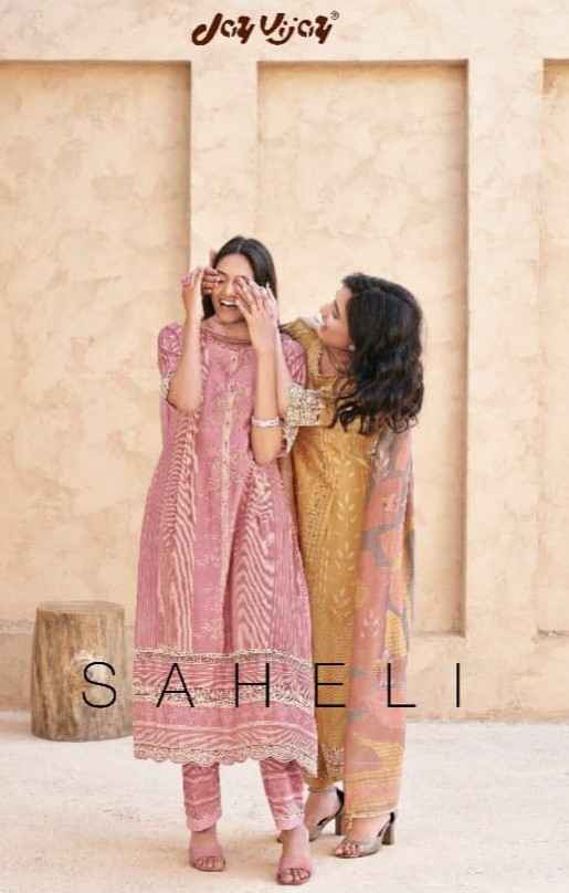 Jay Vijay Saheli Muslin Dress Material (6 Pc Catalouge)