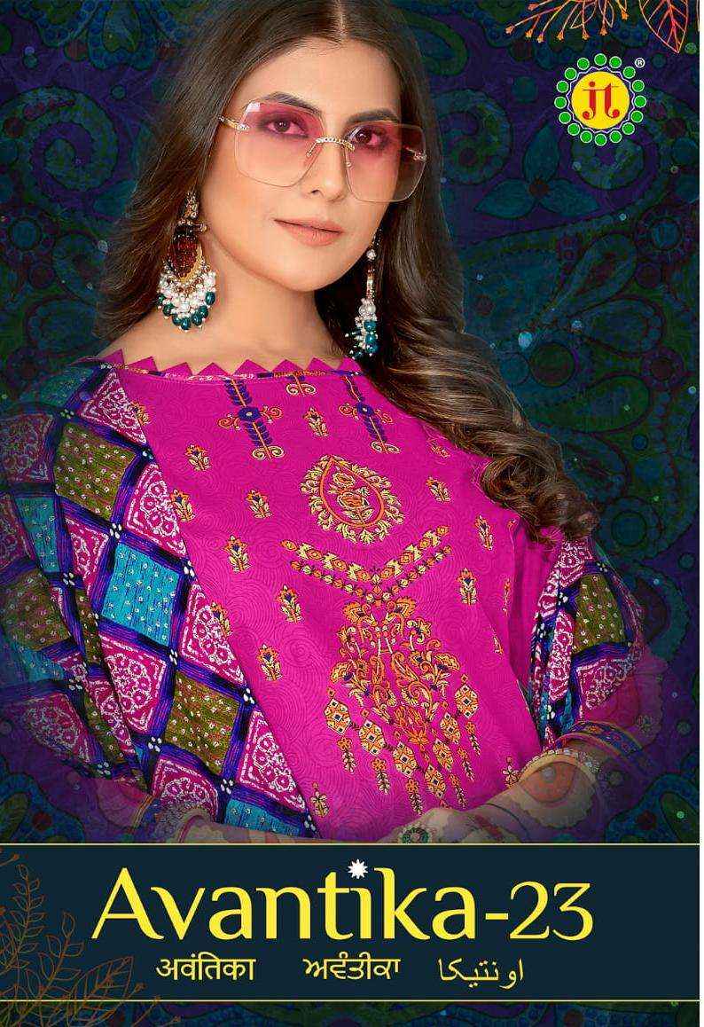 Jt Avantika Vol 23 Cotton Dress Material 10 pcs Catalogue