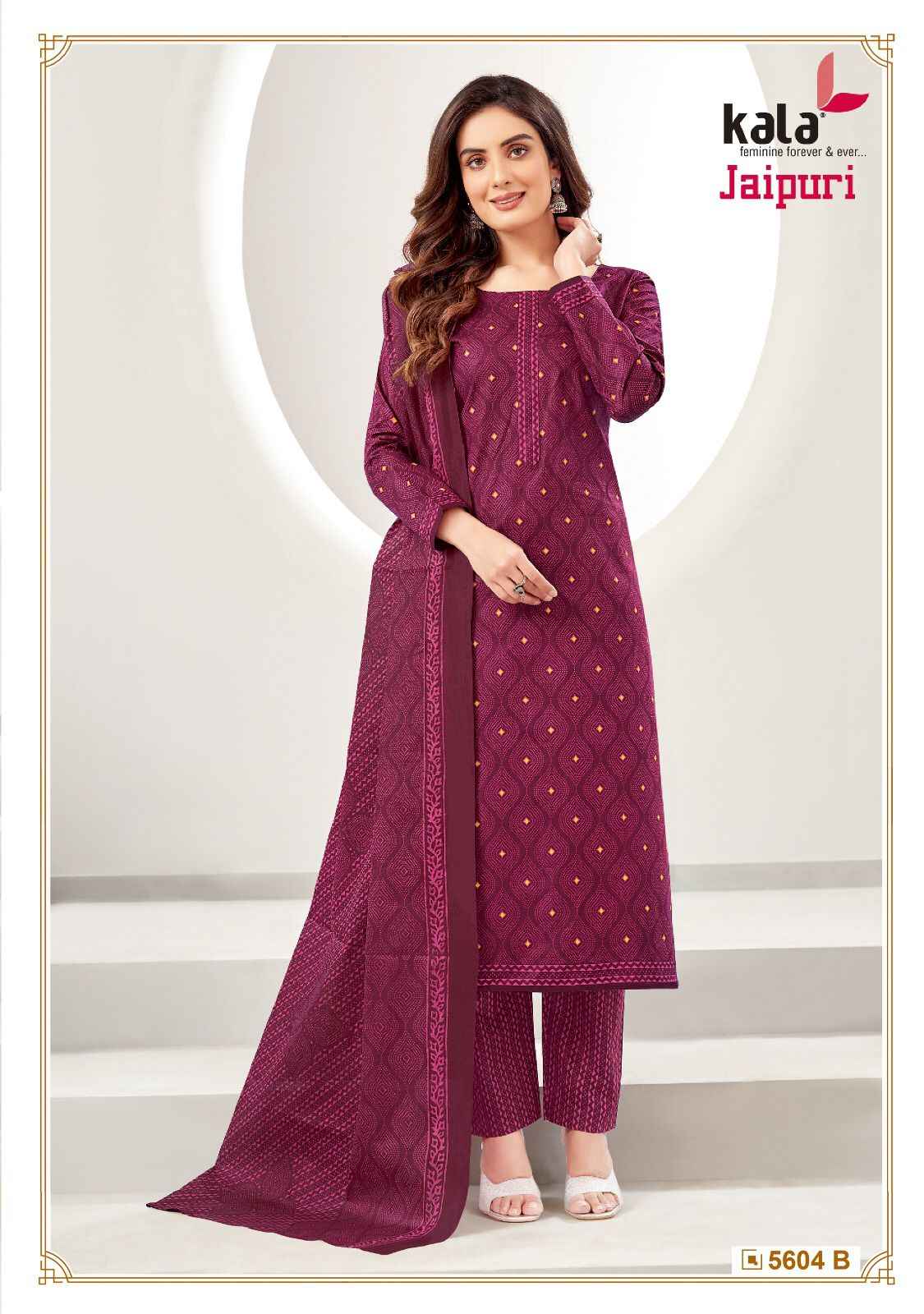  Kala Jaipuri Vol-4 Cotton Readymade Suit (12 Pc Catalog)