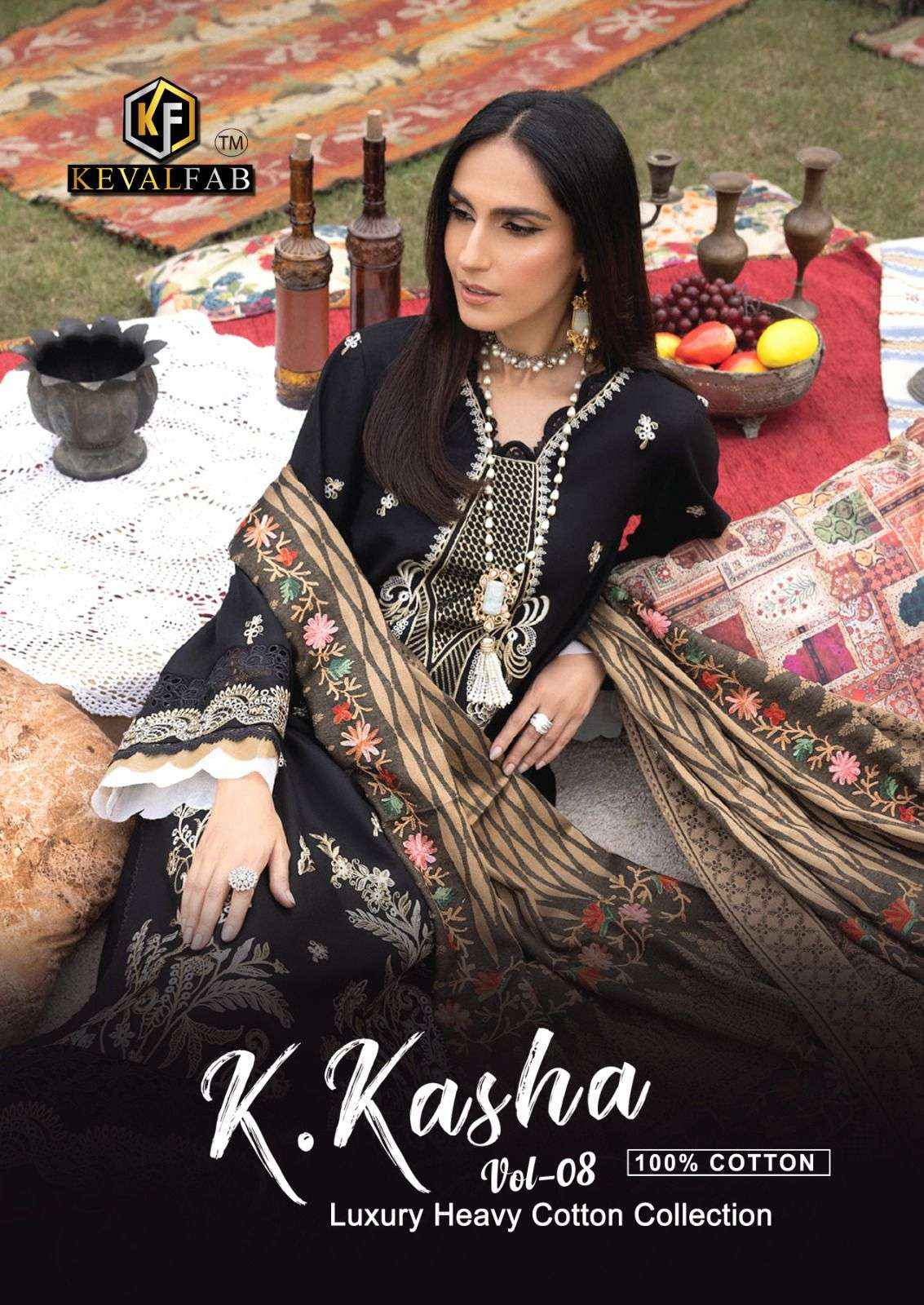 Keval Fab K Kasha Vol 8 Cotton Dress Material 6 pcs Catalogue