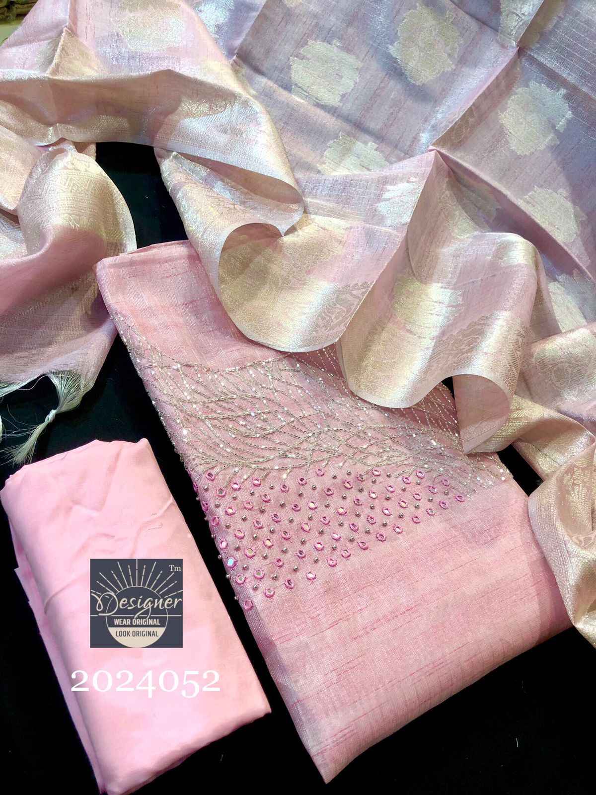 Pure Handloom Silk Non Catalog Dress Material (4 Pc Catalog)