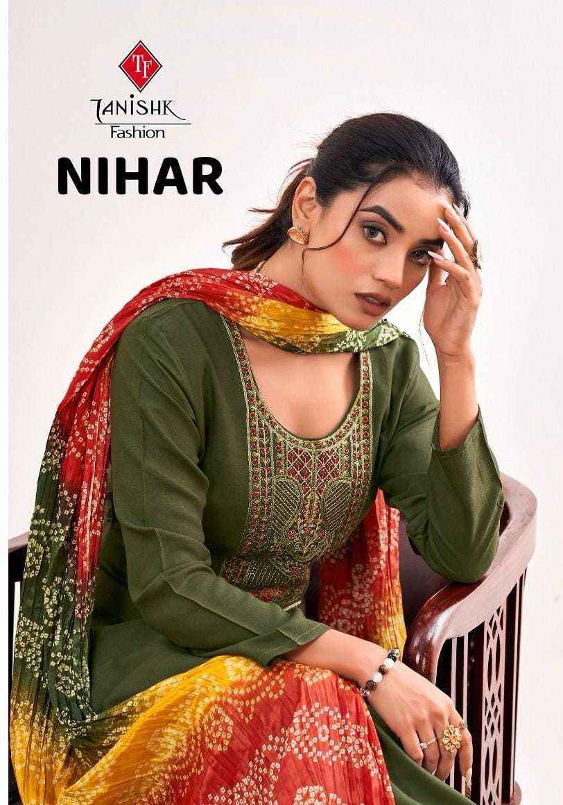 Tanishk Fashion Nihar Pure Rayon Dress Material (8 Pc Catalog)