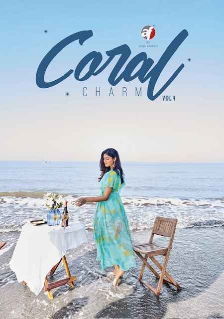 Anju Fabrics Coral Charm Vol 4 Viscose Gown 6 pcs Catalogue