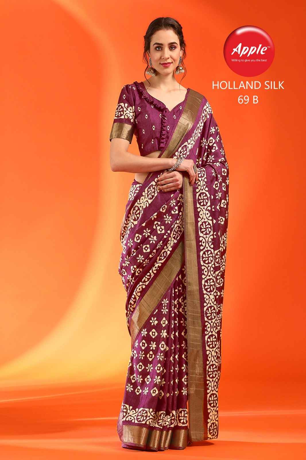 Apple Holland Silk Vol-69 Handloom Silk Saree (08 Pc Catalog)