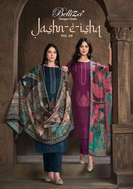 Belliza Jashn E Ishq Vol 4 Jam Cotton Dress Material Online Ladies Suits Supplier