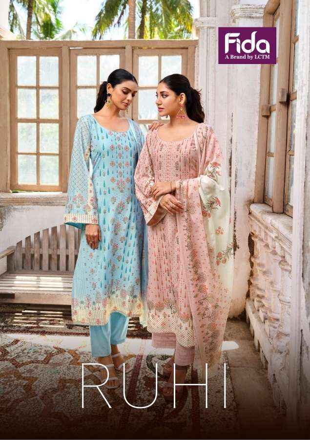 Fida Ruhi Cotton Dress Material 6 pcs Catalogue