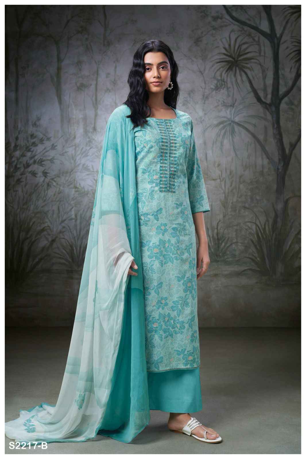 Ganga Sage Premium Cotton Dress Material (4 Pc Catalog)