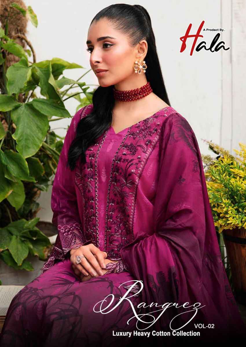 Hala Rangrez Vol 2 Cotton Dress Material 6 pcs Catalogue