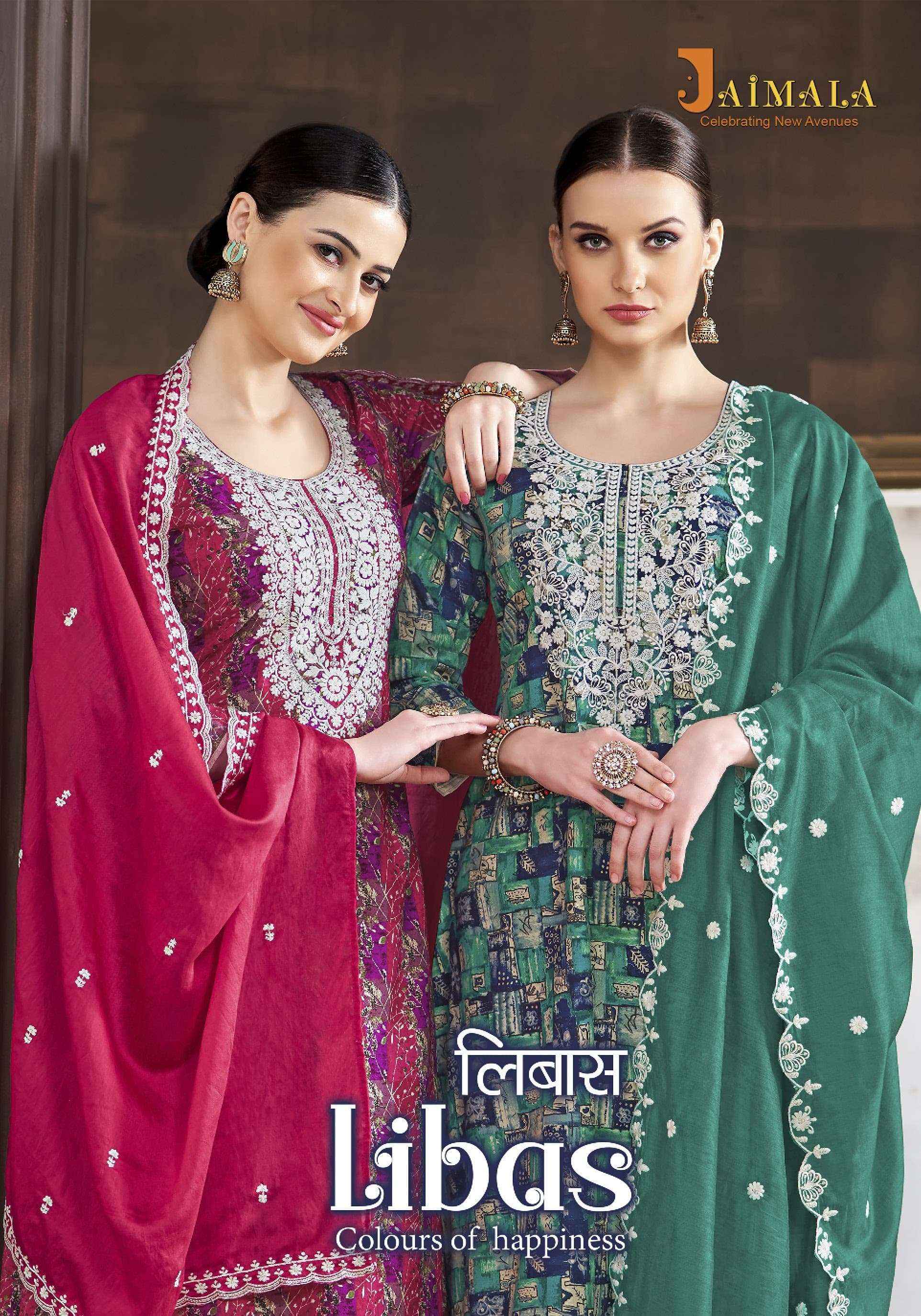 Jaimala Libas Viscose Reyon Dress Material 8 pcs Catalogue