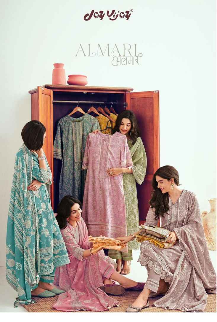 Jay Vijay Almira Pure Cotton Dress Material (7 pcs Catalogue)