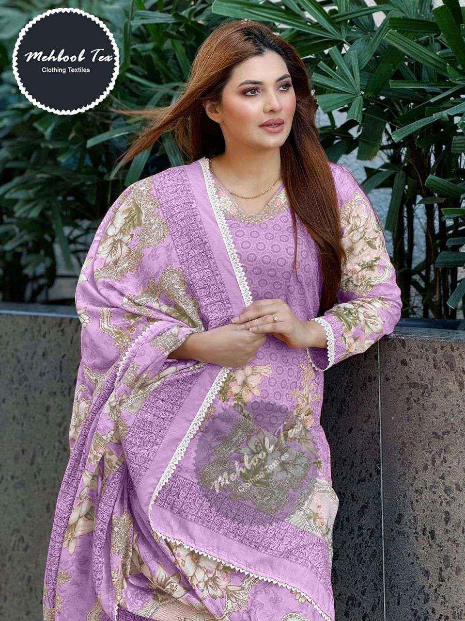 Mehboob Tex Maria B Gold Summer Collection Cotton Dress Material 3 pcs Catalogue