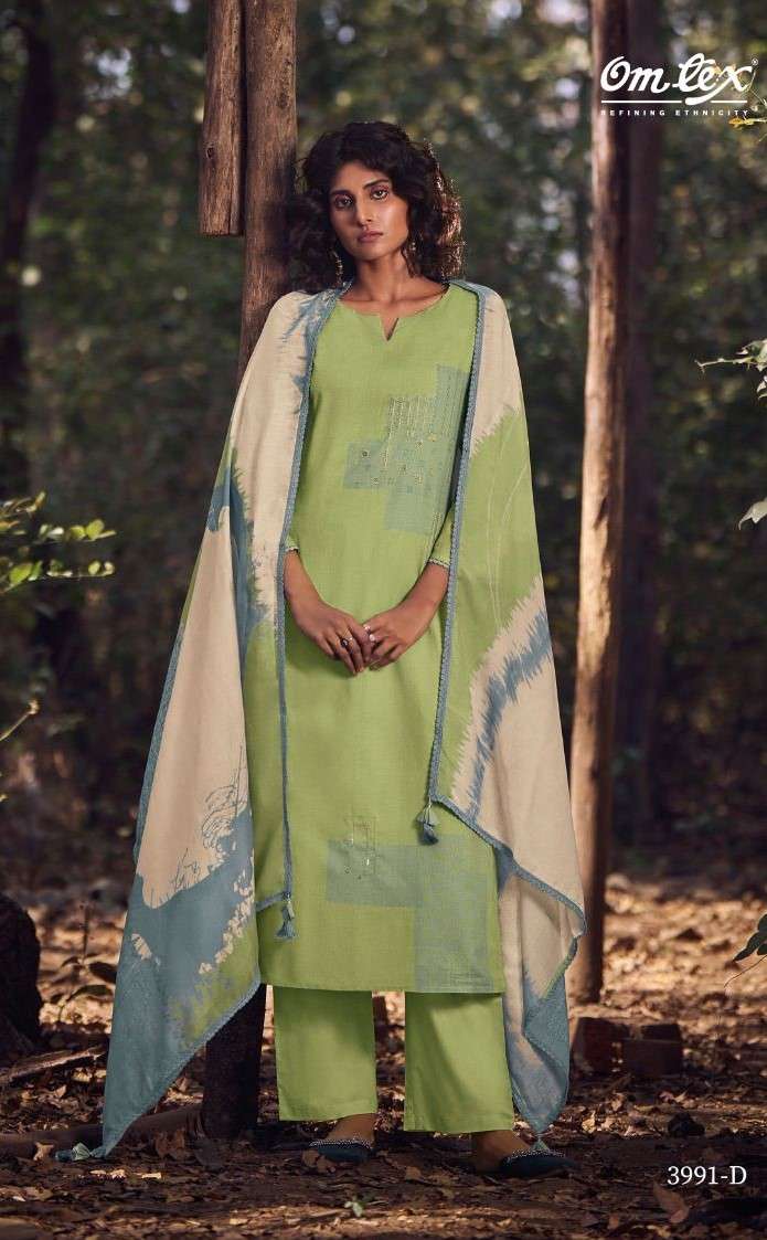 Omtex Mehaaki Lawn Cotton Dress Material (4 Pc Catalog)