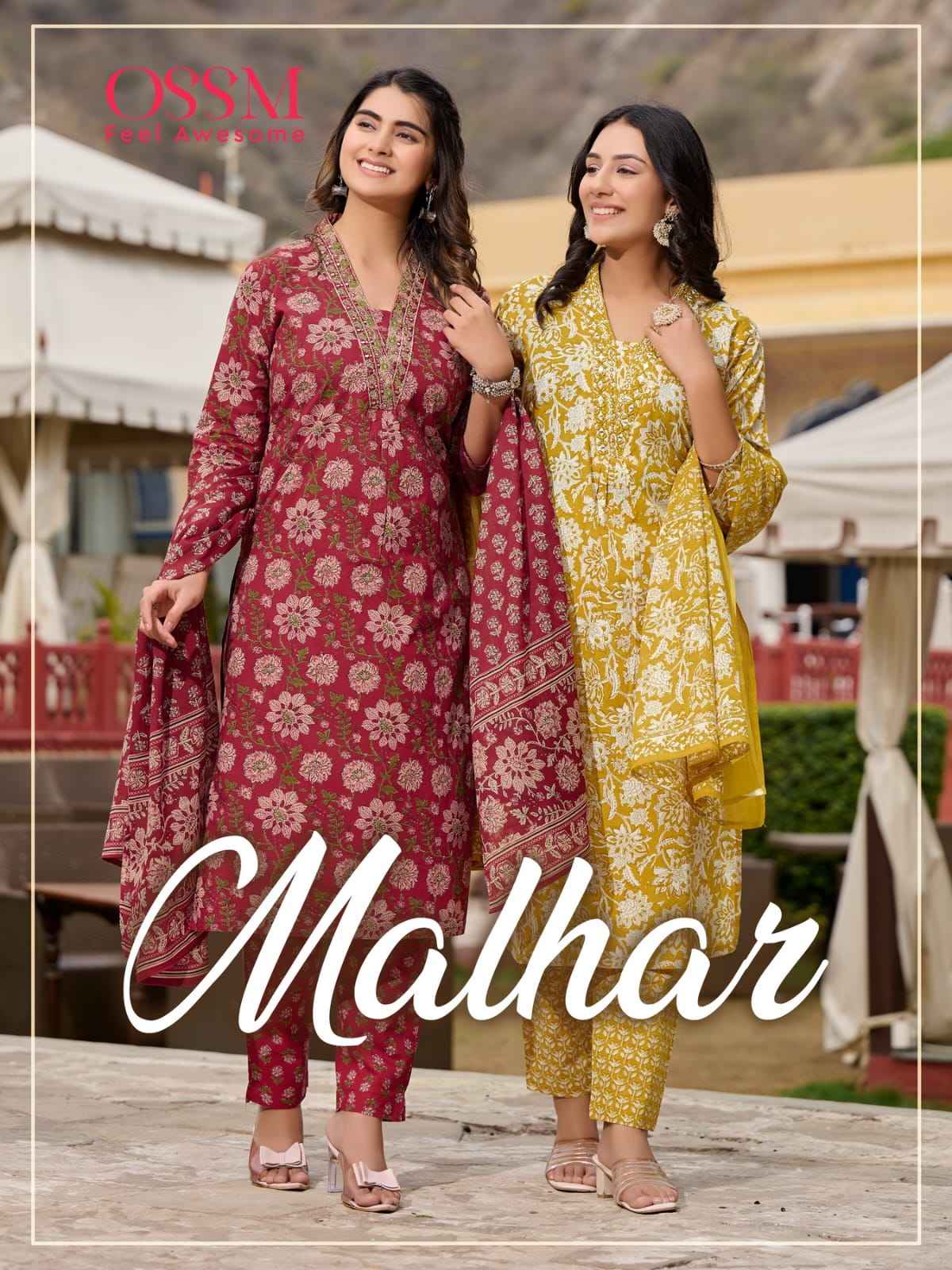 Ossm Malhar Cotton Print Readymade Suit (6 Pc Catalog)