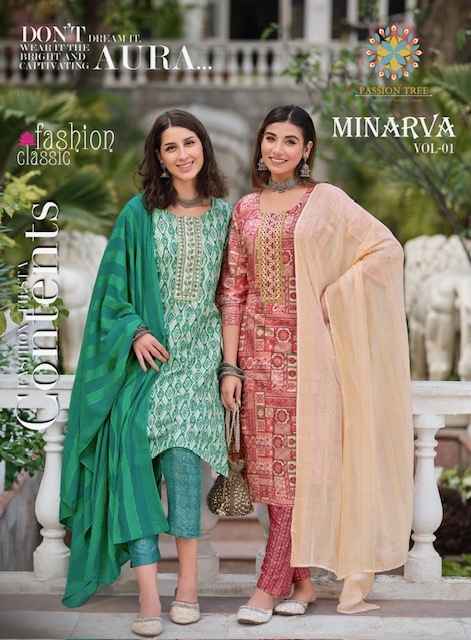 Passion Tree Minarva Vol 1 Rayon Kurti Combo 8 pcs Catalogue