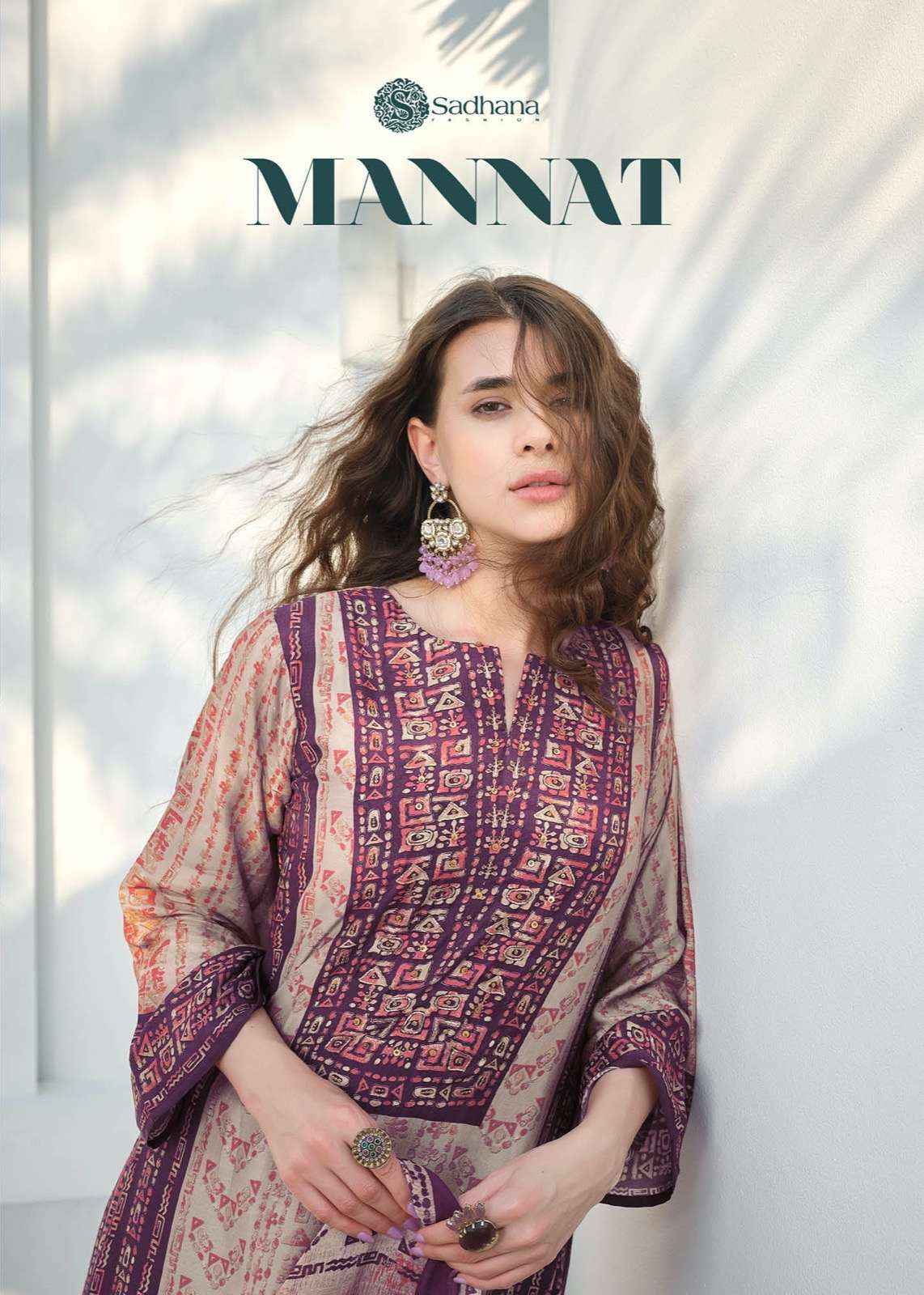 Sadhana Fashion Mannat Muslin Silk Dress Material 8 pcs Catalogue