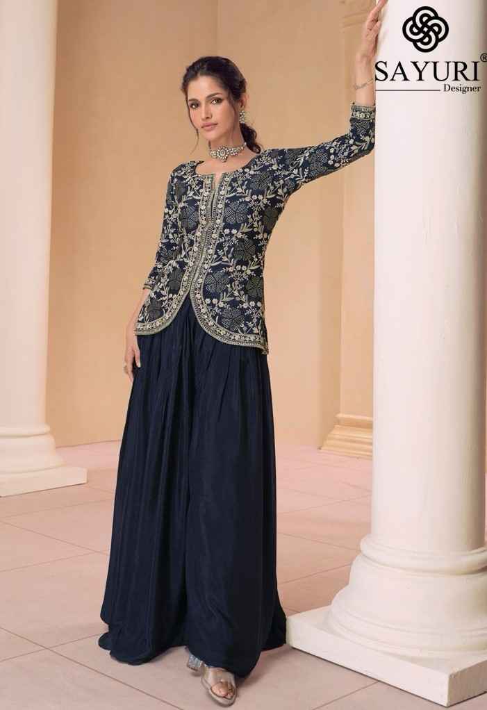 Sayuri Designer Surbhi Chinon Silk Readymade Suit (3 pc Catalog)