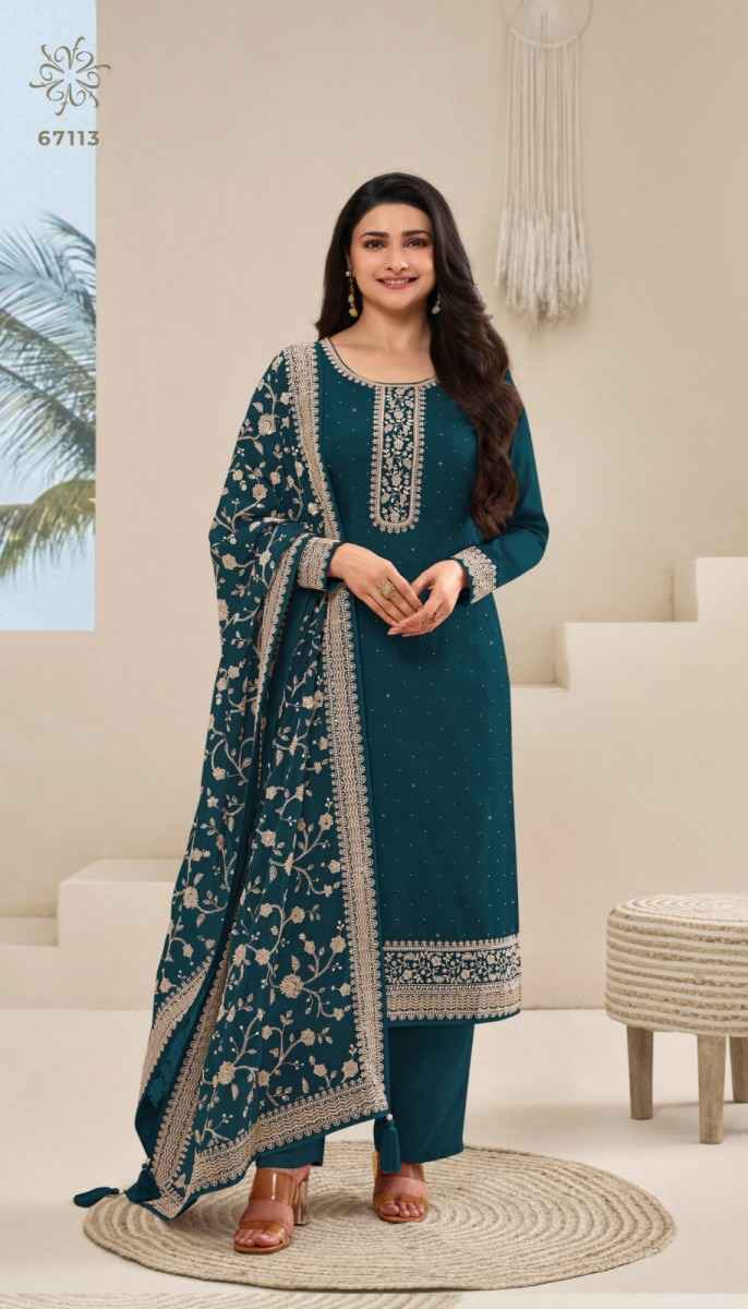 Vinay Kaseesh Parul Colour Plus Dola Dress Material 6 pcs Catalogue