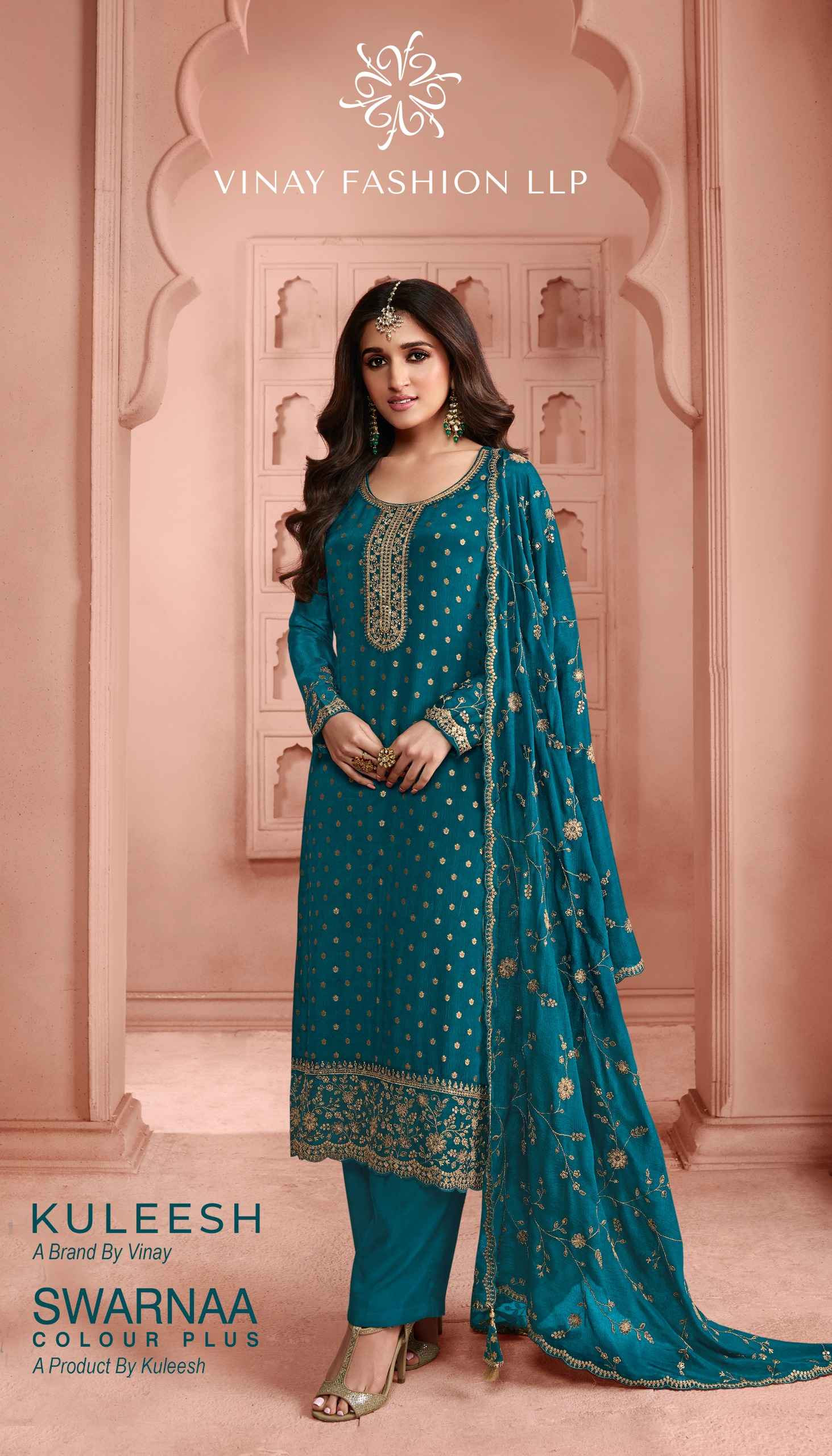 Vinay Kuleesh Swarnaa Colour Plus Dress Material (6 Pc Catalog)