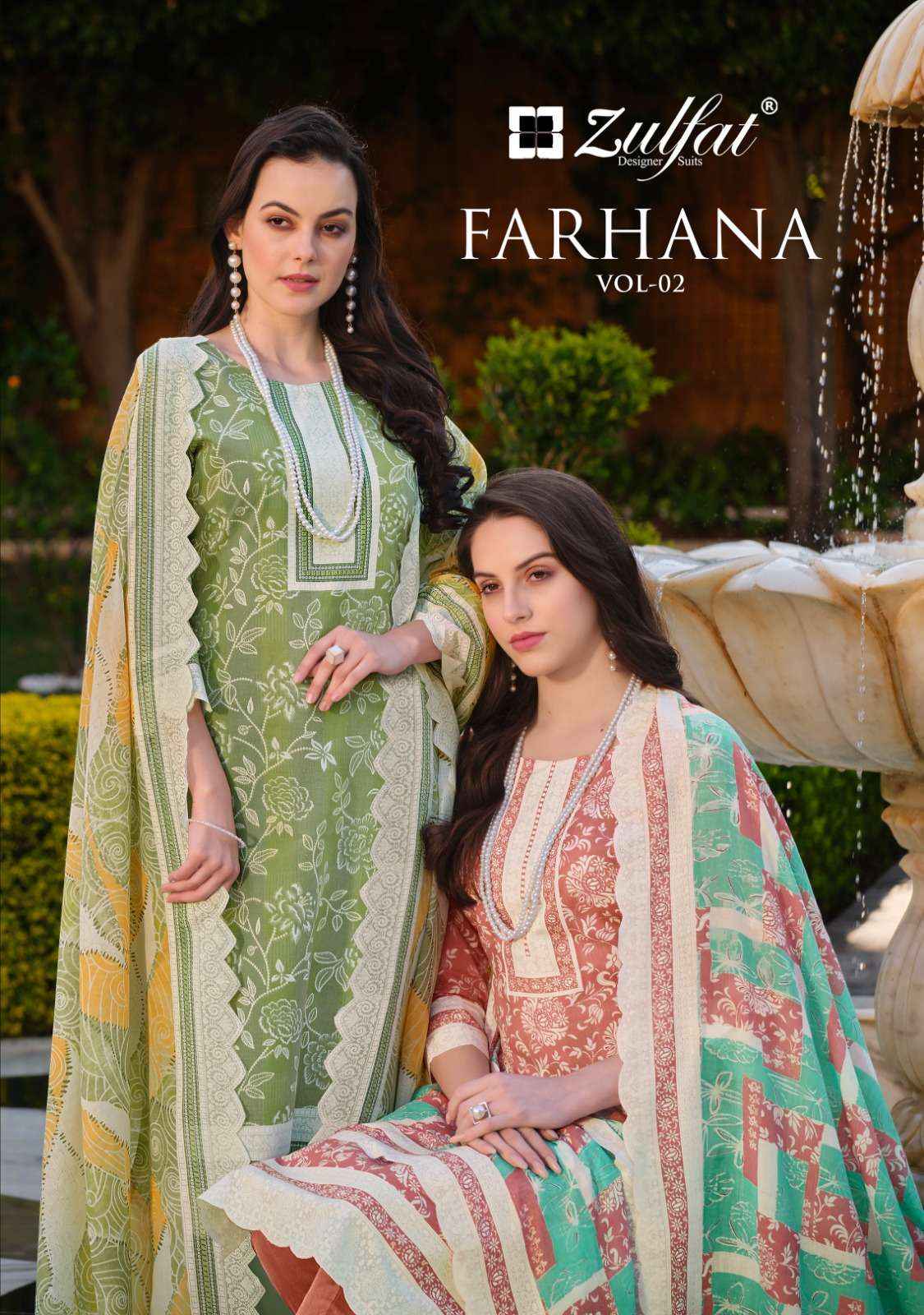 Zulfat Farhana Vol 2 Cotton Dress Material 8 pcs Catalogue