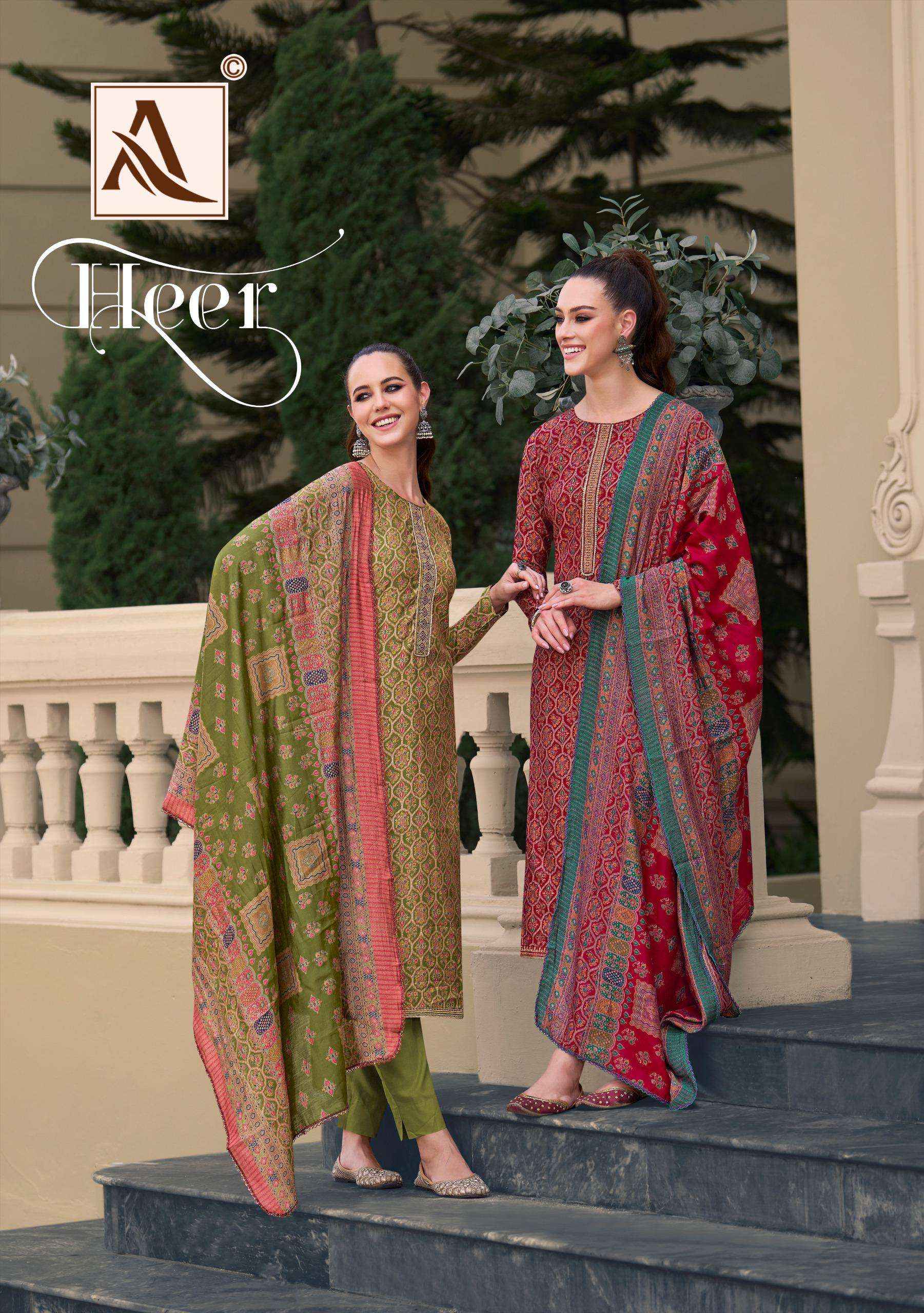 Alok Heer Modal Silk Dress Material 6 pcs Catalogue
