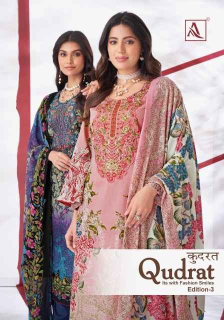 Alok Qudrat Edition 3 Cotton Dress Material 8 pcs Catalogue