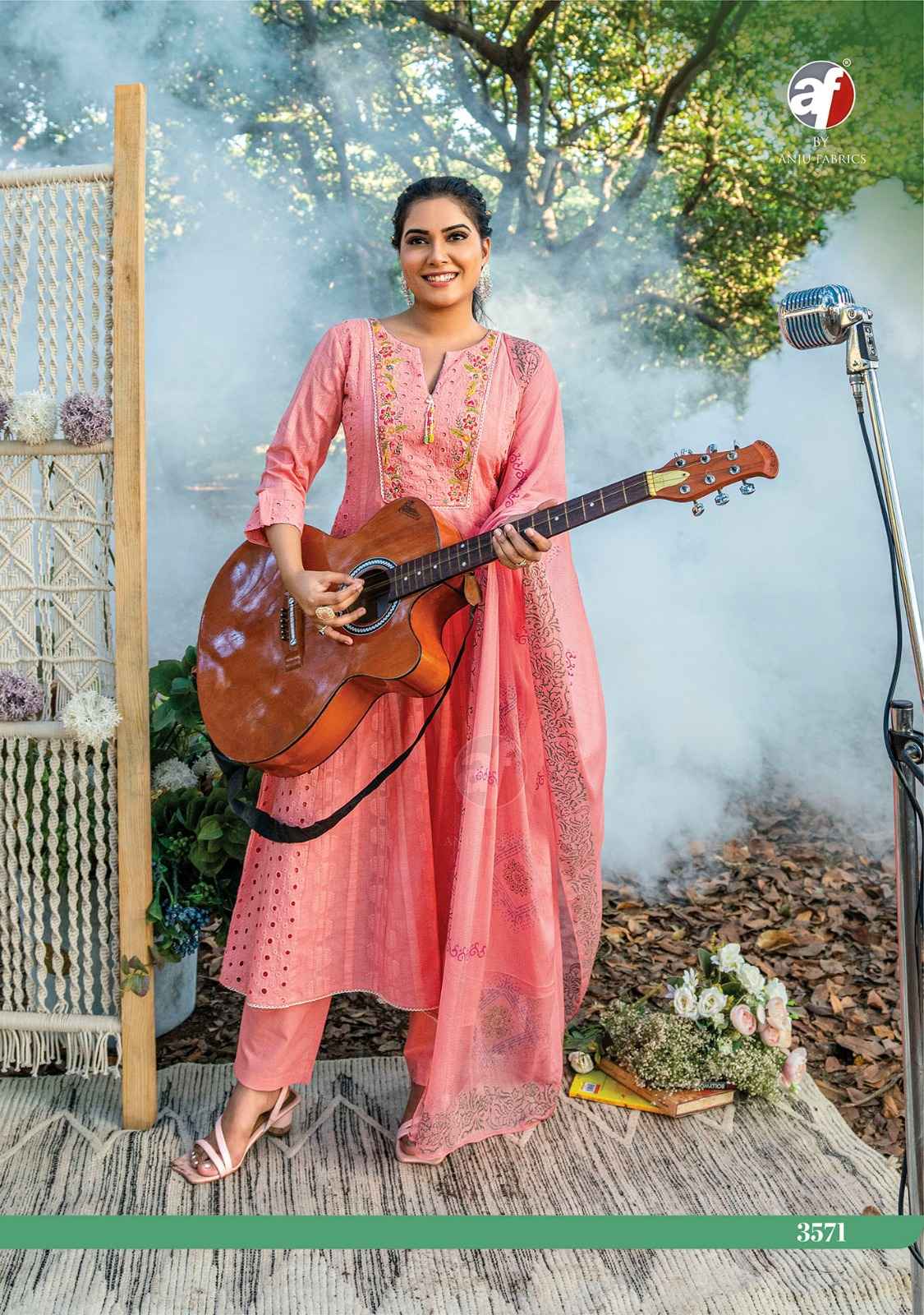 Anju Fabric Rhythm  Cotton Readymade Suit (5 Pc Catalog)