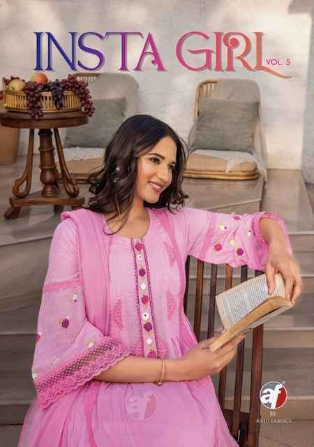 Anju Fabrics Insta Girl Vol 5 Cotton Kurti Combo 5 pcs Catalogue
