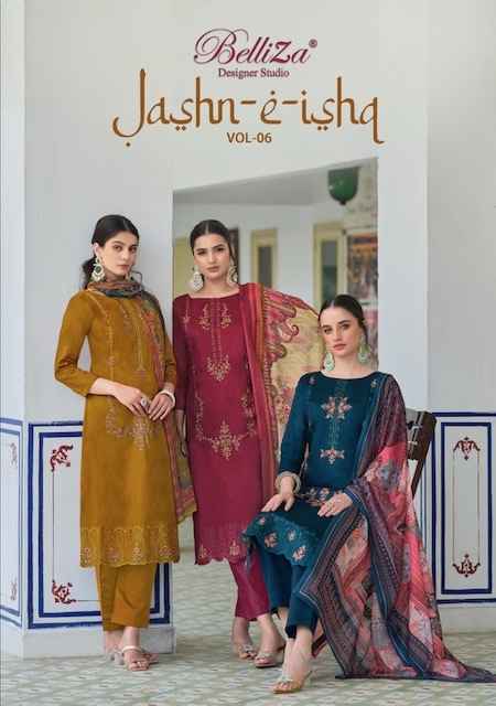 Belliza Jashn E Ishq Vol 6 Jam Cotton Dress Material 6 pcs Catalogue