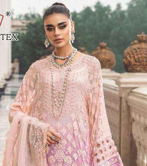 Hoor Tex H 232 Fox Georgette Dress Material 4 pcs Catalogue