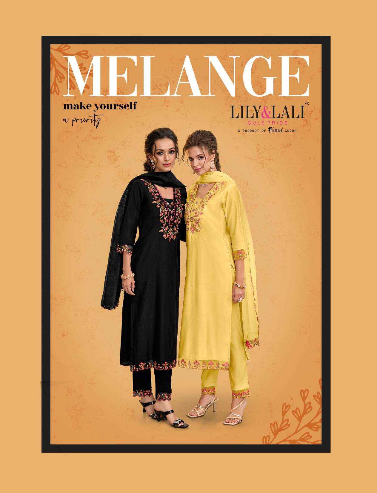 Lily & Lali Melange Silk Kurti Combo 6 pcs Catalogue