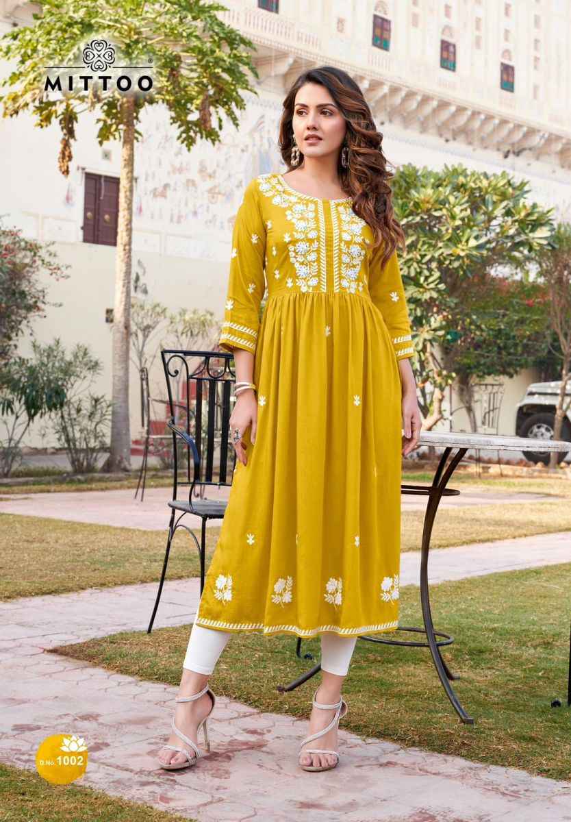 Mittoo Paaneri Rayon Kurti 4 pcs Catalogue