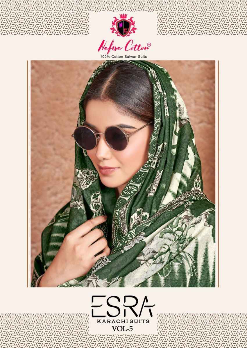 Nafisa Cotton Esra Karachi Vol-5 Cotton Dress Material 6 Pc Catalog