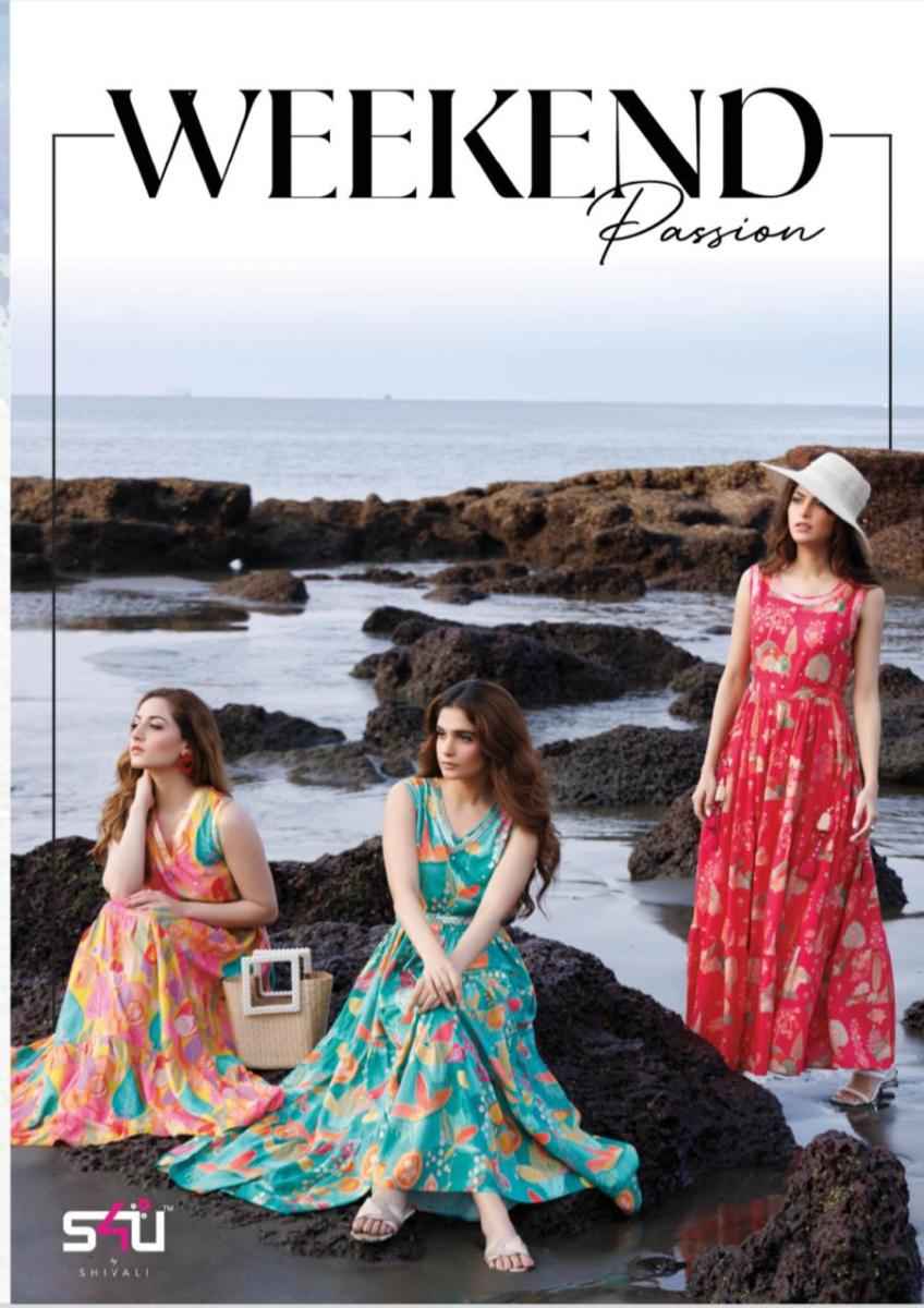 S4U Weekend Passion Rayon Summer Gown 5 pcs Catalogue