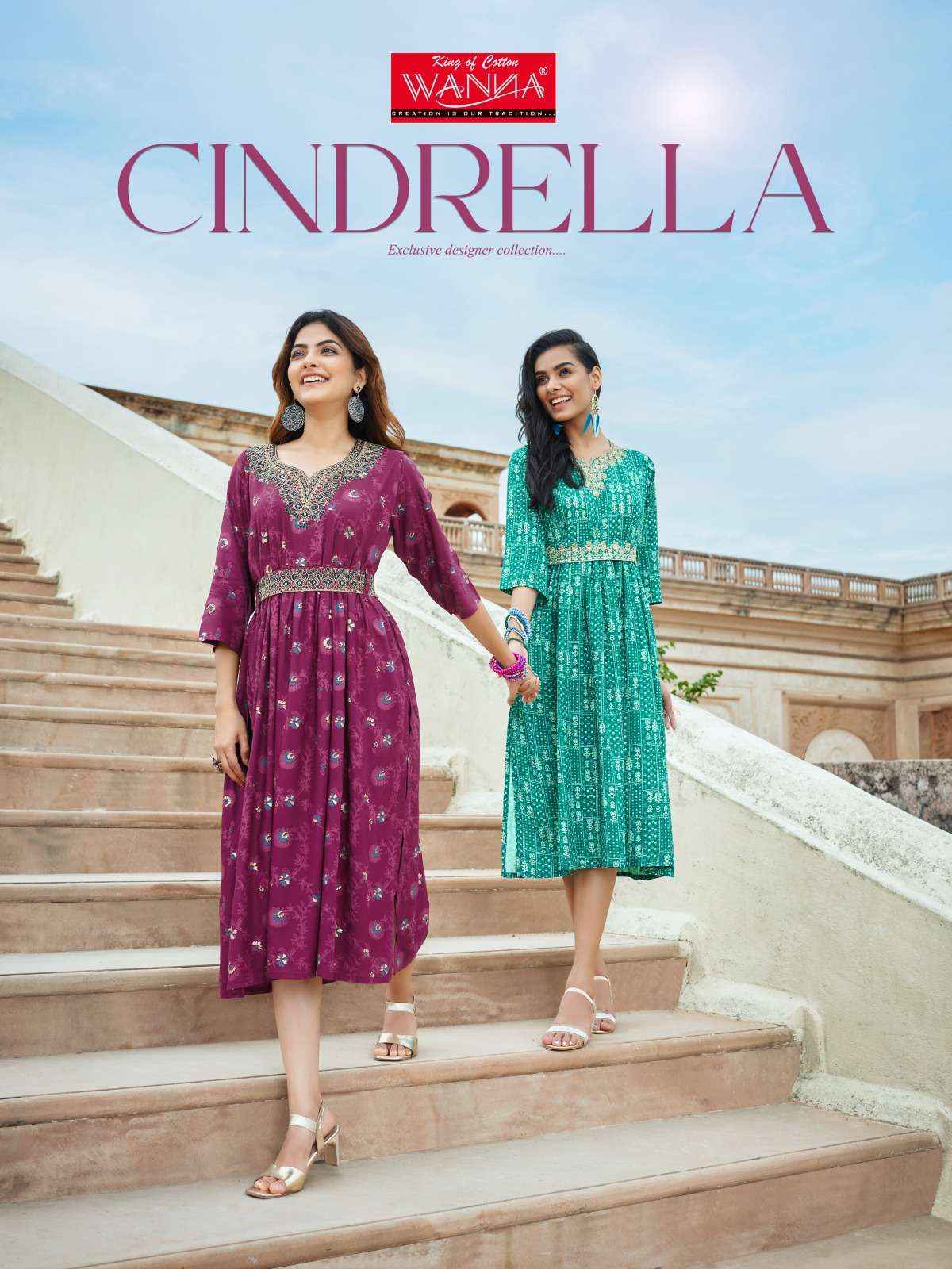 Wanna Cindrella Rayon Kurti 7 pcs Catalogue