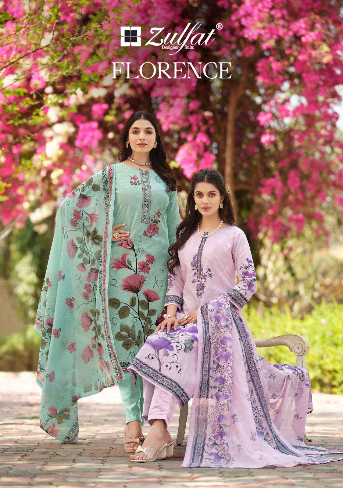 Zulfat Florence Cotton Dress Material Online Ladies Dress Wholesaler